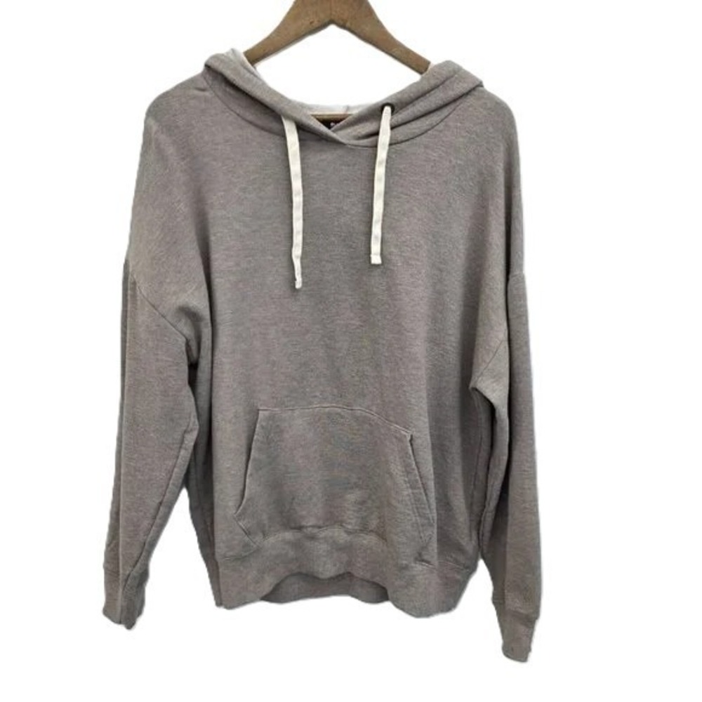 Buffalo David Bitton Womens M Gray Pullover Hoodie Kangaroo Pocket Casual Wear